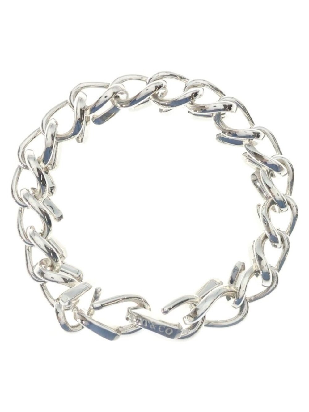 Tiffany & Co Forge Medium Link Chain Bracelet Silver